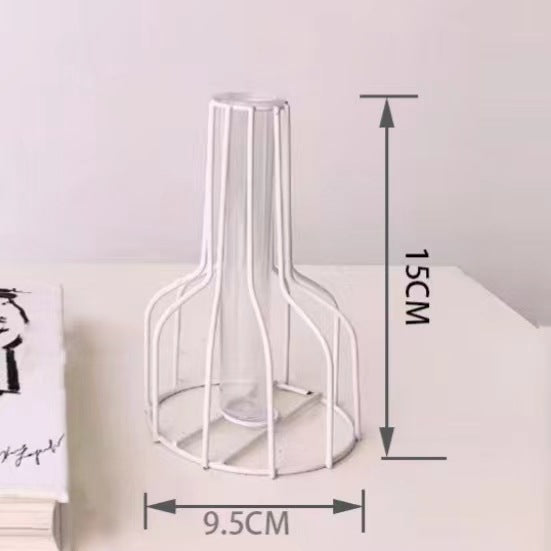 Nordic Style Iron Metal Vase for Hydroponic Decor